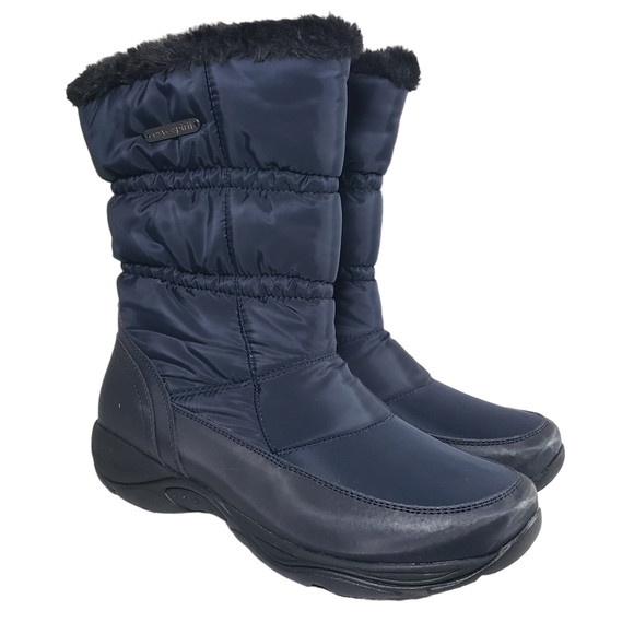 Life Stride Element2 Dark Blue Faux Fur Zip Winter Boots Sz 8M - Picture 7 of 13